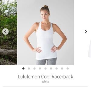 lululemon athletica White Tank Top - Fits M/L